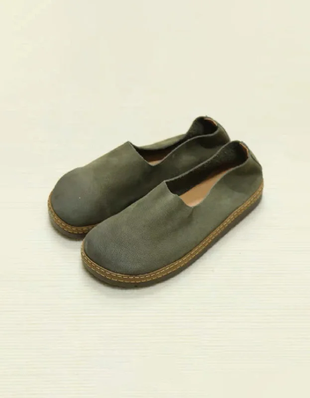 Spring Comfy Soft Leather Slip-on Flats