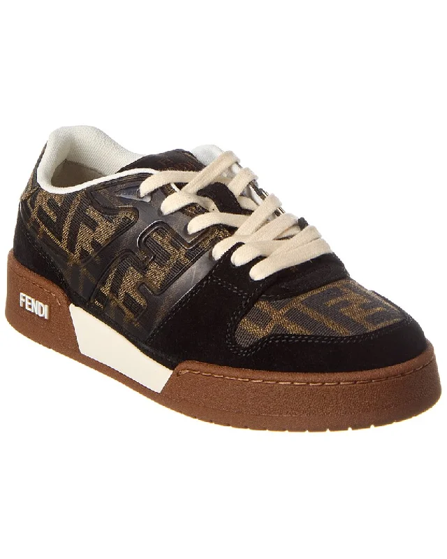 FENDI Match Jacquard & Suede Sneaker