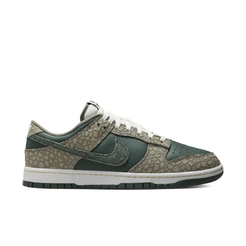 Men's Dunk Low Retro Premium Sneakers In Dark Stucco/vintage Green