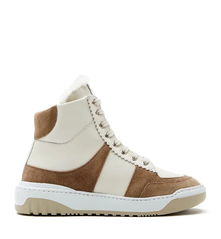 KRISTEN SHEARLING-LINED SUEDE SNEAKER