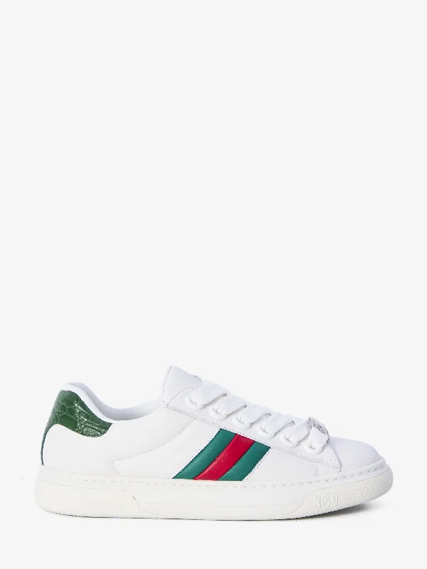 GUCCI Maxi Plate Sneakers with Chunky Lace-Up Closure (Height: 3.6cm)