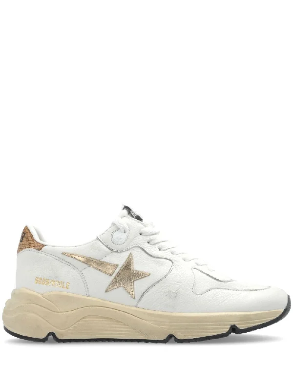 GOLDEN GOOSE Running Sole Sneakers with Laminated Star and Exotic Heel Tab