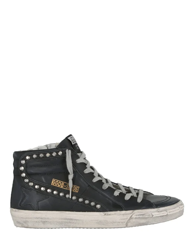 Studded High-Top Slide Sneakers