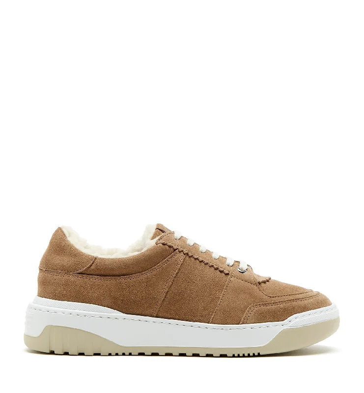 KLARE SHEARLING-LINED SUEDE SNEAKER