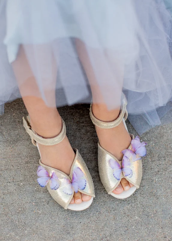 Mercedes Peep Toe Flats in Multi