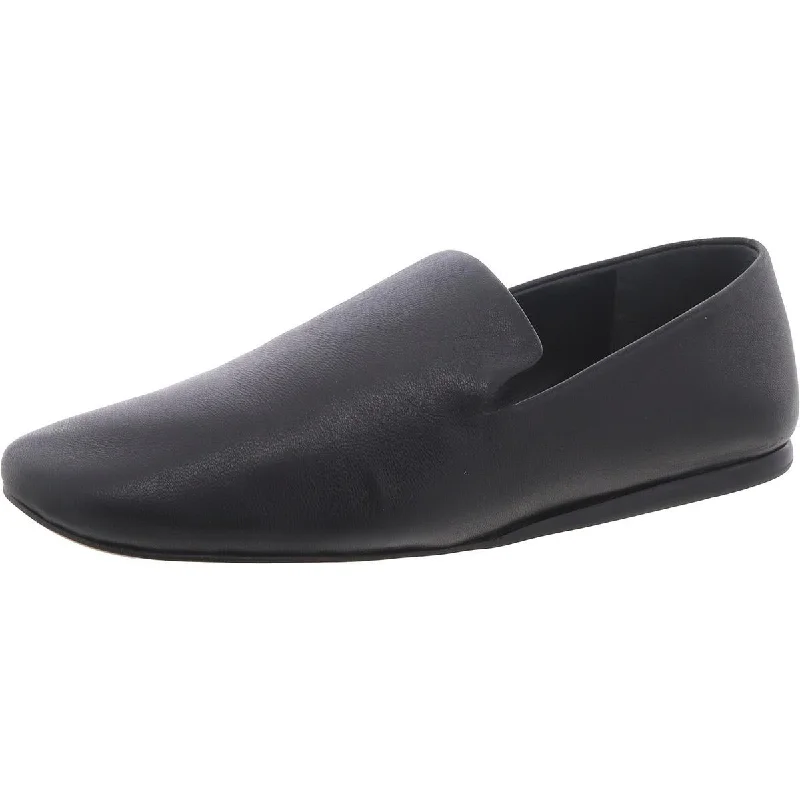 Vince Womens Faux Leather Slip On Loafers