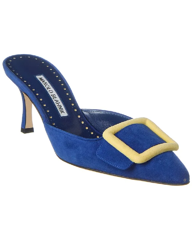 Manolo Blahnik Maysalebi 70 Suede Mule