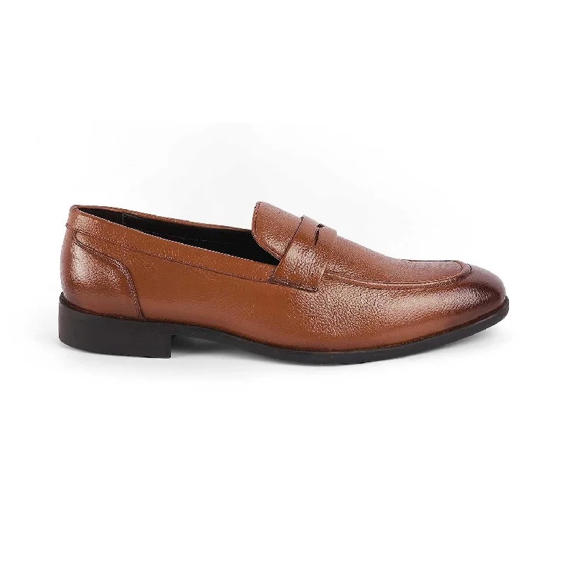 Tresmode Quebec Tan Men's Leather Loafers