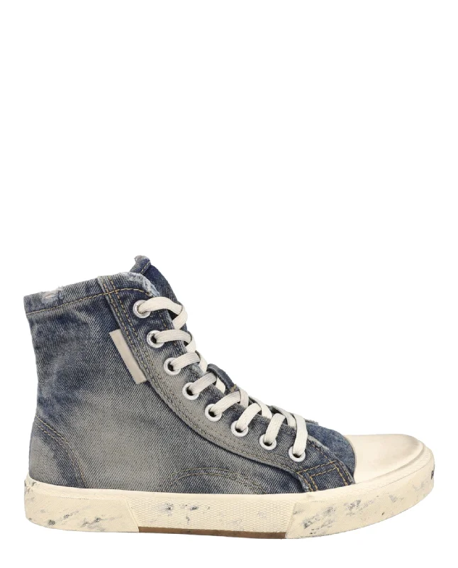 Paris Denim High-Top Sneakers