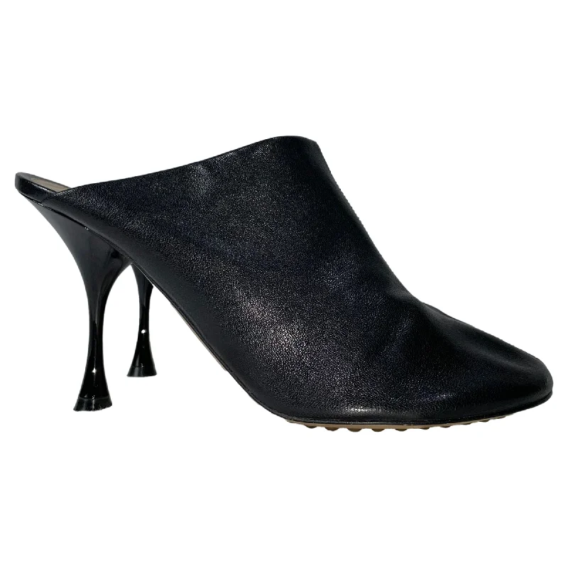 Bottega Veneta Dot Sock Mules in Black Leather