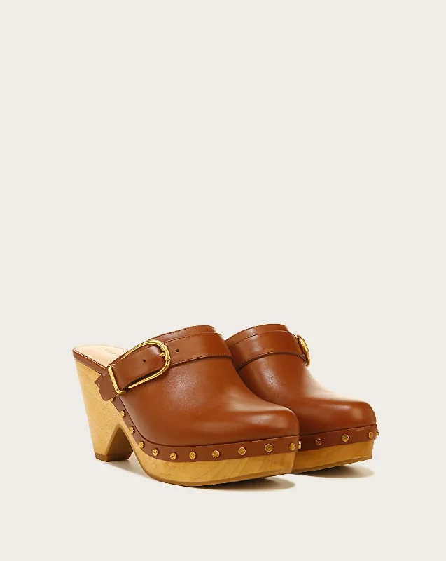 Women's Hendrix Leather Clog In Hazelwood