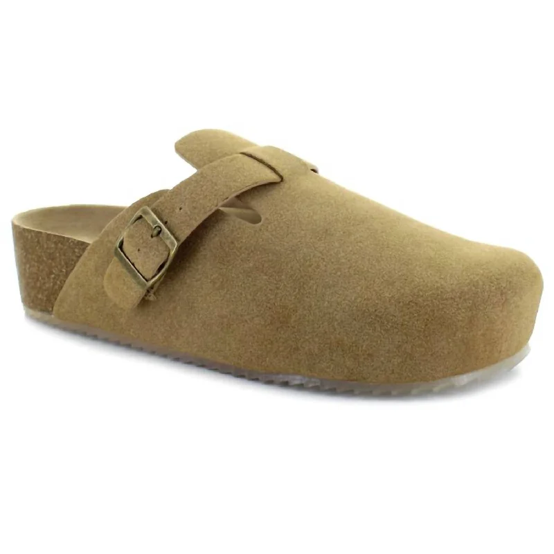 Women's Qwest Platform Clog - Medium In Taupe