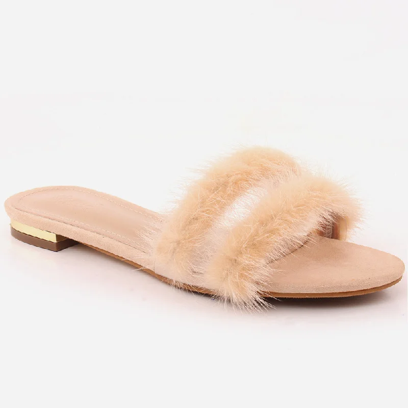 Women "Roxana" Stylish Suede Slip On Slippers