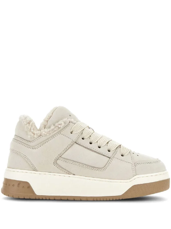 HOGAN Faux Shearling Leather Sneaker for Women - Fall 2024