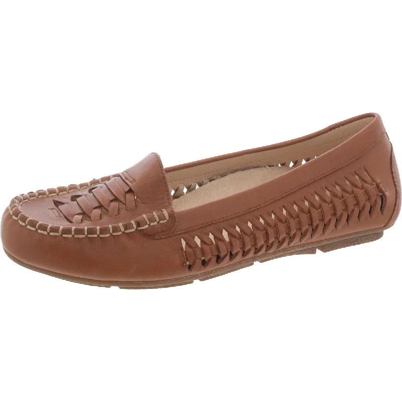 Vionic Womens Lively Leather Slip On Loafers