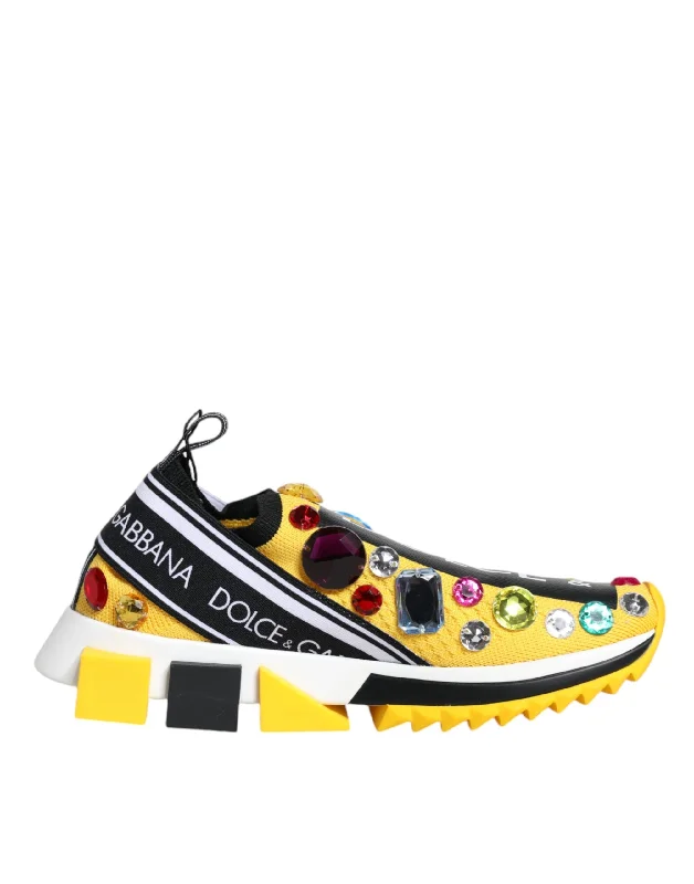 Dolce & Gabbana  Sorrento Crystals Low Top Sneakers Women's Shoes