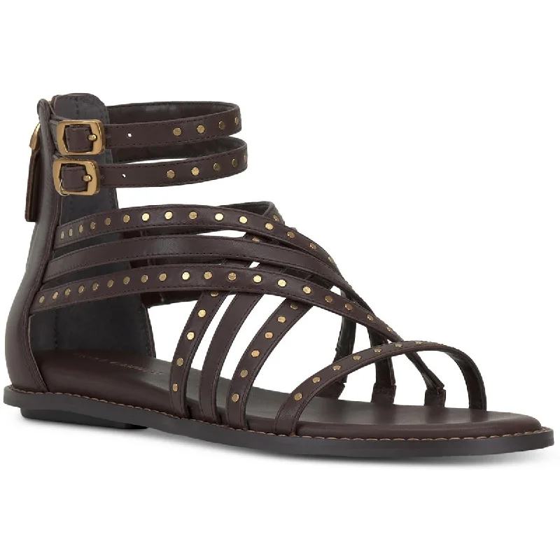 Vince Camuto Womens Dirrazo Leather Studded Gladiator Sandals