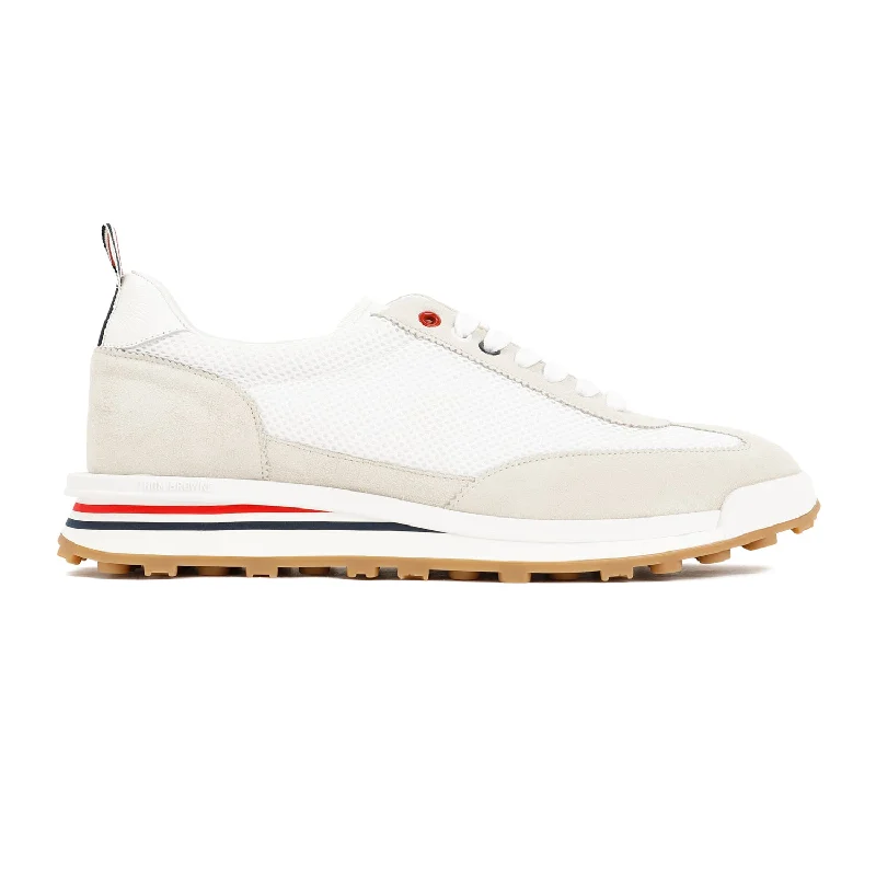 THOM BROWNE Men's Low-Top Leather and Fabric Sneakers