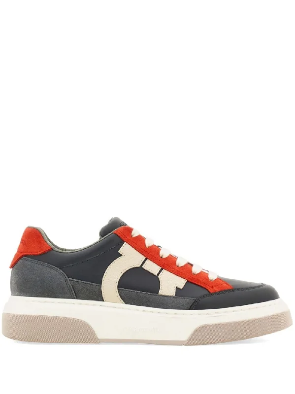 Ferragamo Gancini Hook Low Sneakers for Men