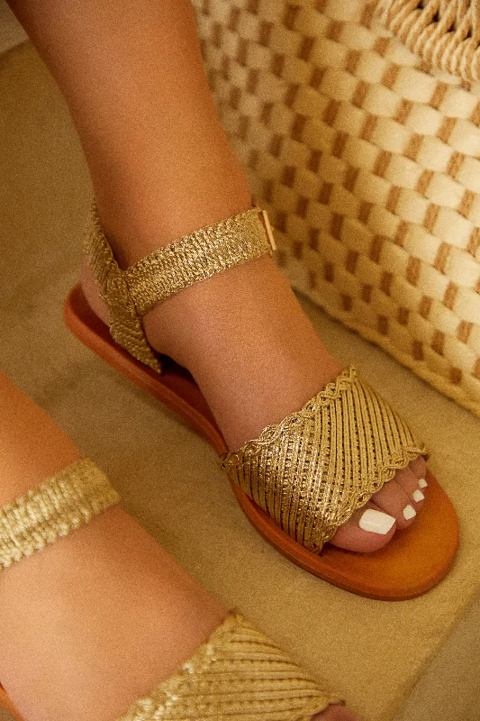 Island Sand Flat Sandals - Gold