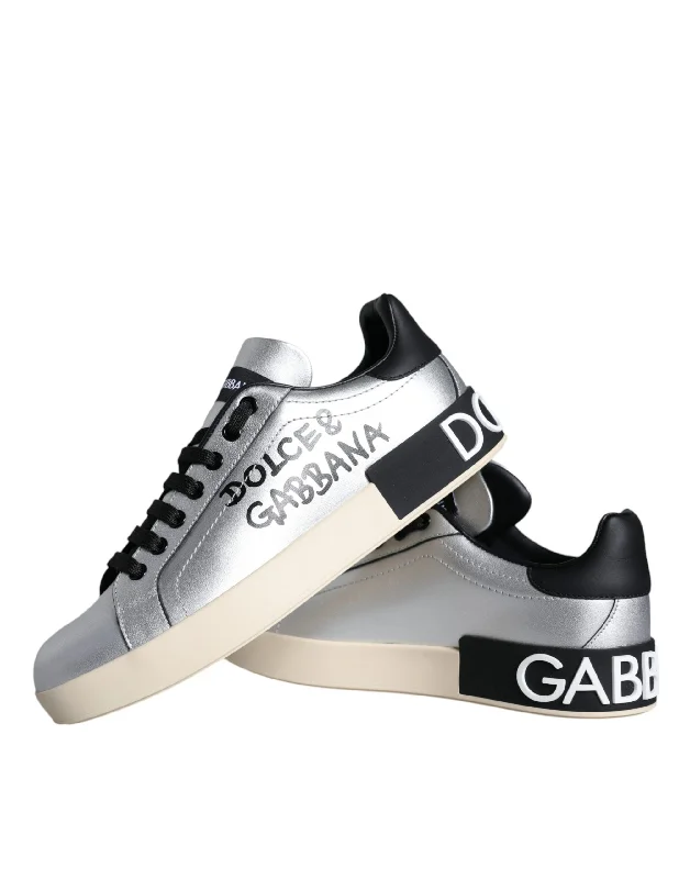 Dolce & Gabbana  Portofino Calf Leather Sneakers Women's Shoes