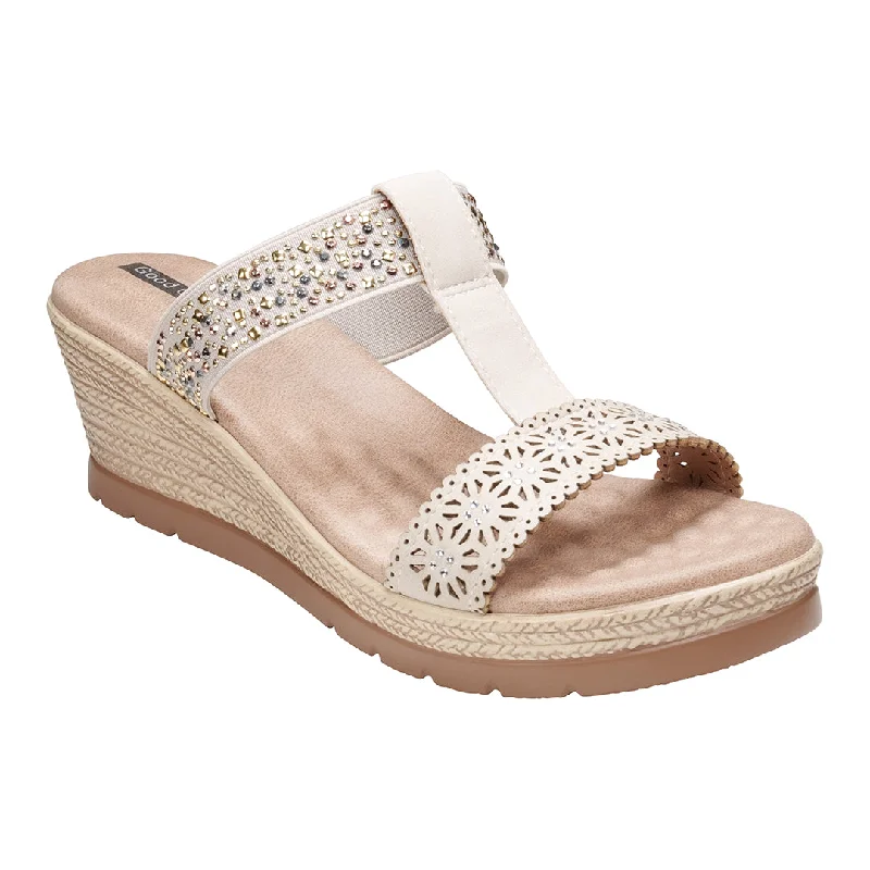 Alena Silver Wedge Sandals