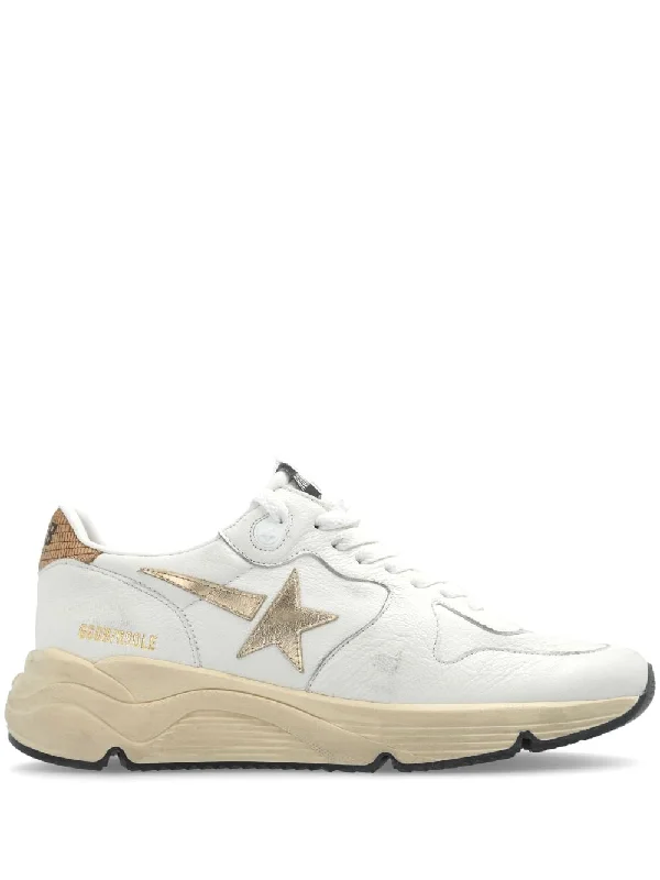 GOLDEN GOOSE Distressed Leather Running Sole Sneakers for Women