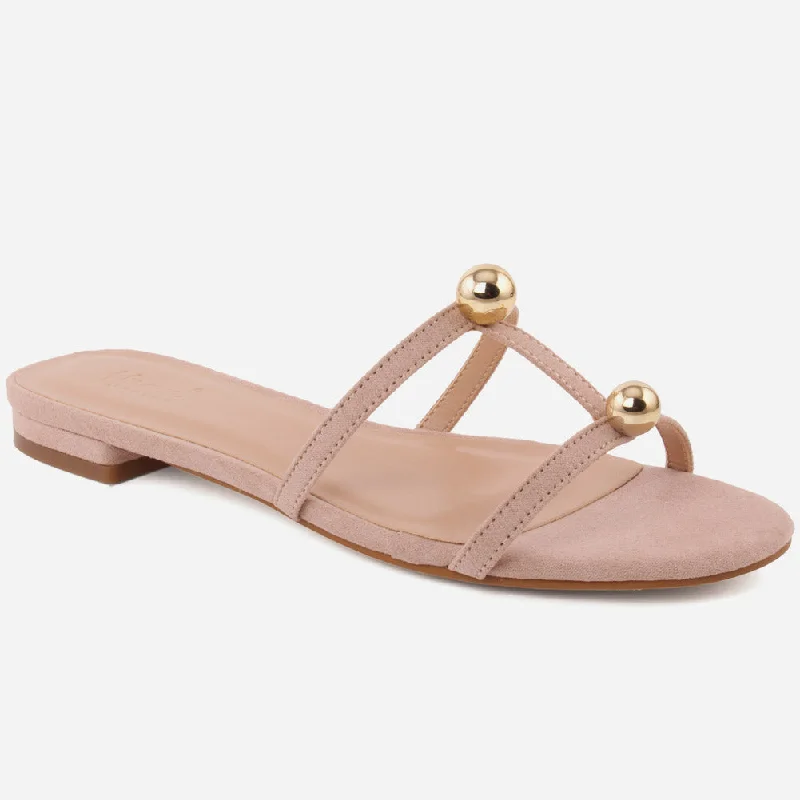 Women "MELISSA" Low Heel Gemstone Slippers