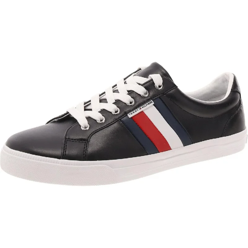 Tommy Hilfiger Mens Faux Leather Trainer Running & Training Shoes