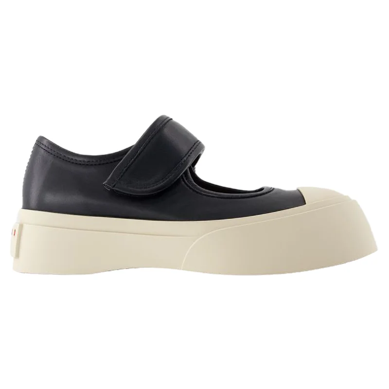 Mary Jane Sneakers - Marni - Leather - Black