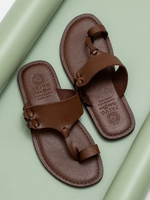 Casual Slippers-Brown