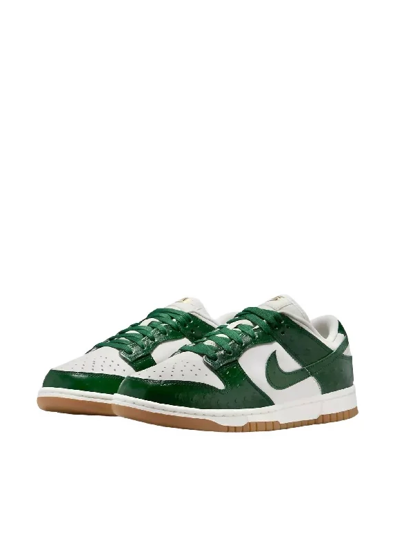 Women's Dunk Low Lx Sneakers In Phantom/gorge Green/sail/metallic Gold