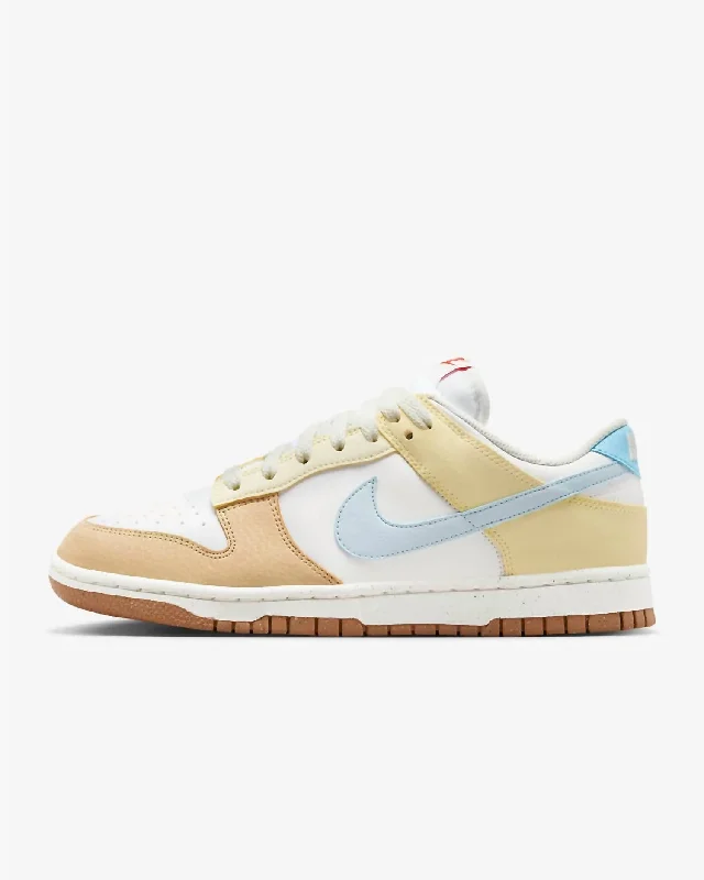 Women's Dunk Low Next Nature Sneaker In Summit White/glacier Blue-Aquarius Blue