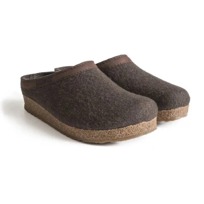 Women's Gzl Wool Clogs In Smokey Brown