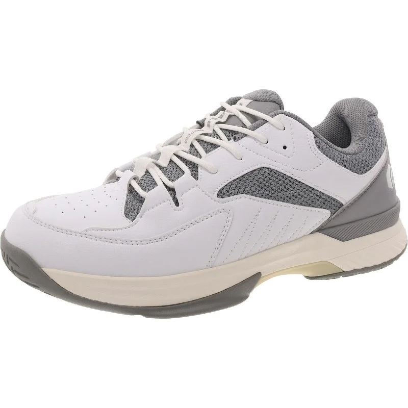 FitVille Mens Faux Leather Trainer Running & Training Shoes