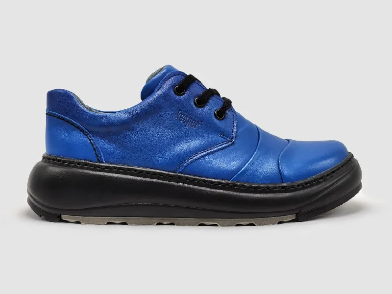 Women's Retro Leather Shoes In Blue