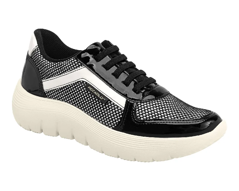 Piccadilly Ref: 936011-01 features a pair of must-have black & white sneakers for your wardrobe.