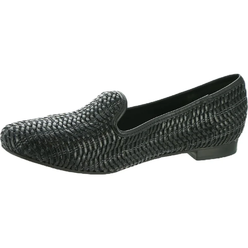 Walking Cradles Womens Foster Woven Slip On Smoking Loafers