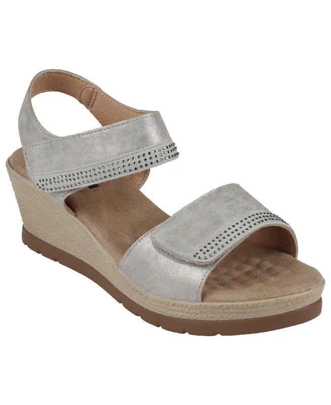 Jorda Silver Wedge Sandals