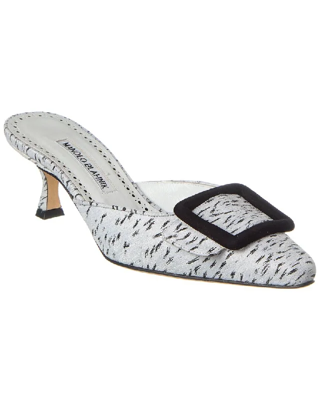 Manolo Blahnik Maysalebi 50 Jacquard Mule