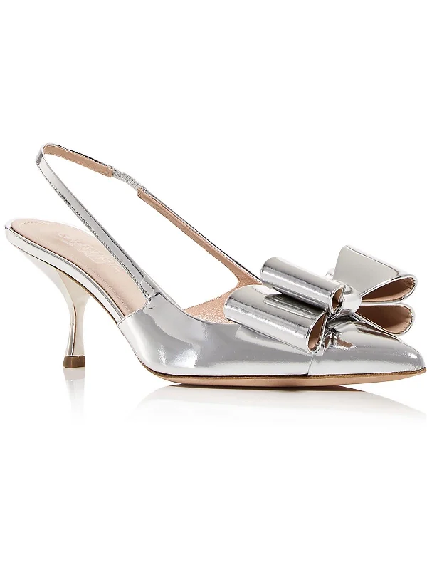 Womens Patent Leather Slingback Heels