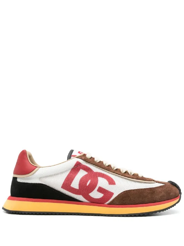 DOLCE & GABBANA Mesh and Suede Cushion Sneakers for Men