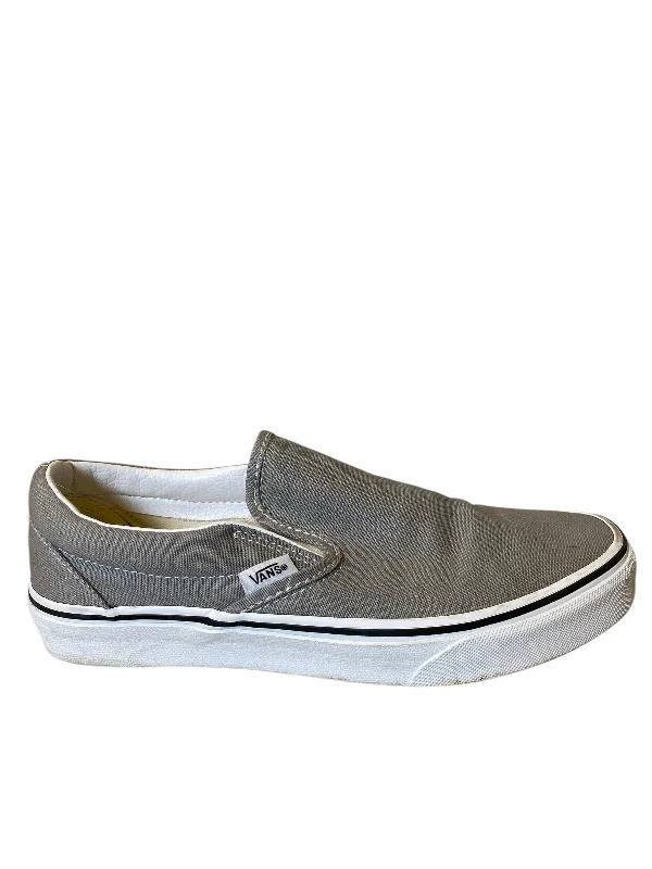 Shoes Flats By Vans In Grey, Size: 9