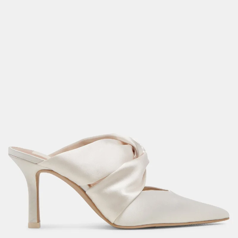 Kelsy Heels Creme Satin