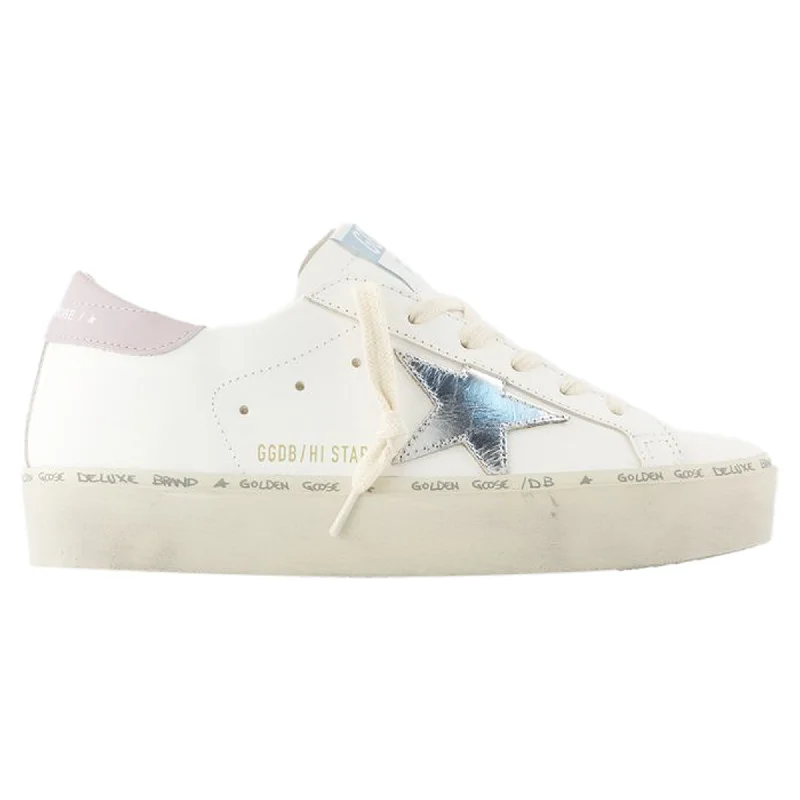 Hi Star Sneakers - Golden Goose Deluxe Brand - Leather - White