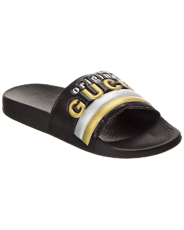 Gucci Leather Slide