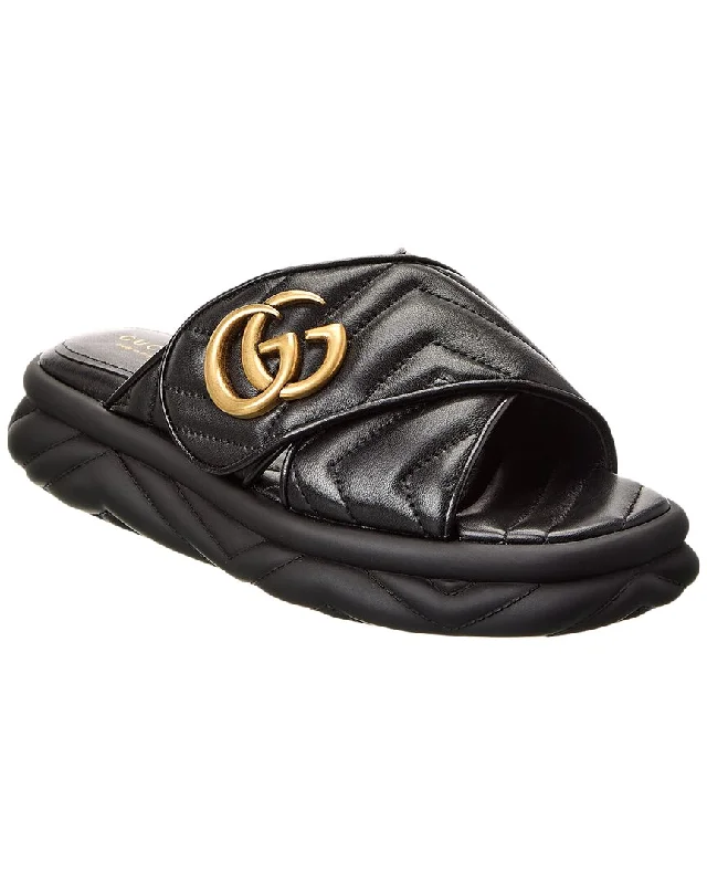 Gucci GG Marmont Leather Slide