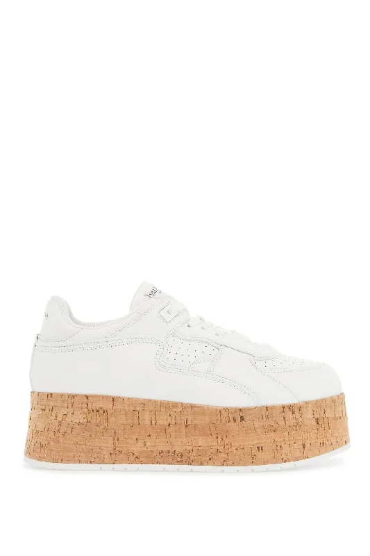 VALENTINO GARAVANI Perforated Leather Sneakers with Cork Sole for Women - SS25