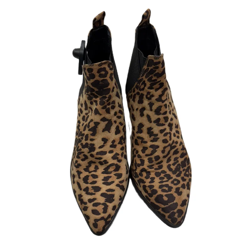 Boots Ankle Flats By A New Day In Animal Print, Size: 9