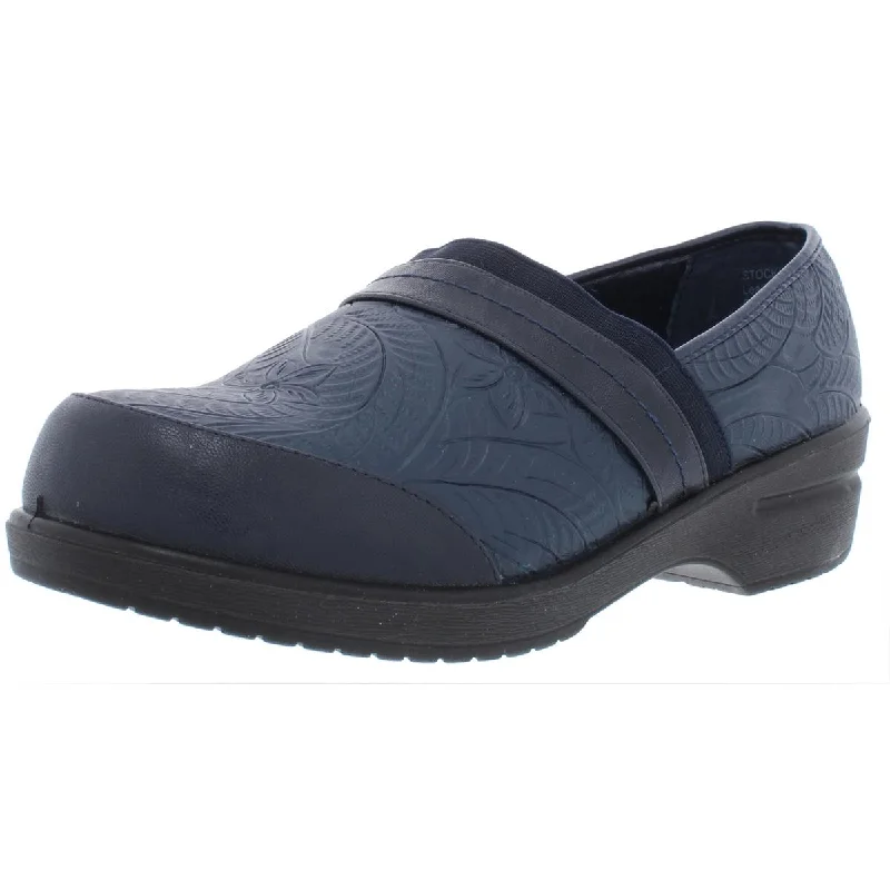 Origin Womens Leather Embossed Clogs